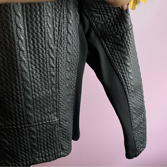 Black Leather Moto Jacket - Picture 7 of 9